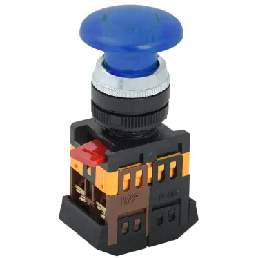 Кнопка AELA22 Гриб синяя неон 1з+1р