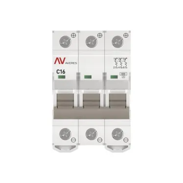 Выключатель автоматический AV-6 DC 3P 16A (C) 6kA AVERES