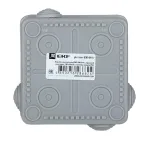 Коробка распределительная КМР-030-014 с крышкой (100х100х50) для прямого монтажа, 10 мембр. вводов серая IP55 розн. стикер EKF