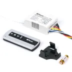 Выключатель для светильников 230V 1000W 3-х канальный 30м с пультом управления, черное серебро