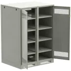 Шкаф LINEA B (пустой) 1700х1200х950мм двустворчатая металлическая дверь серый