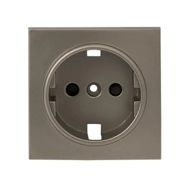Валенсия лицевая панель розетки 1-местной с/з 16А кашемир с защ. штор.