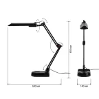 Светильник настольный с лампой PL на струбцине и с основанием черный NL-202-G23-11W-BK ЭРА