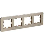 BRITE Рамка 4 поста РУ-4-1-Бр металл шампань RE AL IEK