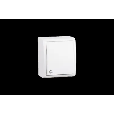 15 Aqua Кнопка клавишная с символом «звонок» IP54 10А 250В винтовой зажим S15A белый