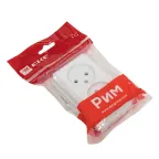 Рим Розетка двойная 10А без заземления белая