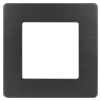 Рамка для розеток и выключателей Серия 12 12-5101-12 на 1 пост, Сатин, графит