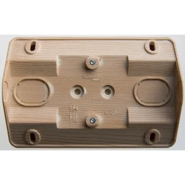 ЭТЮД Розетка угловая двойная открытой установки с заземлением со шт. 16А 250B, сосна