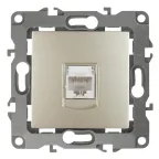 Розетка информационная RJ45, Эра12, шампань, 12-3107-04