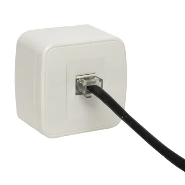 Розетка Минск Phone 1-местная ОП белая