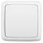 Выключатель одноклавишный наружный с изоляционной пластиной белый 10А