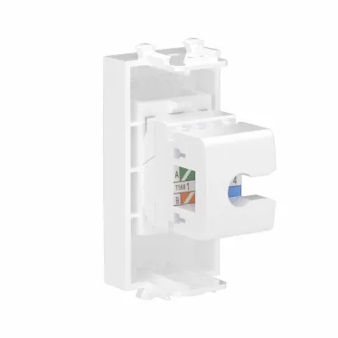 Avanti Телефонная розетка RJ-12 без шторки модульная, Белое облако, 1 модуль