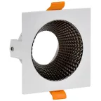 LIGHTING Светильник 4110 встраиваемый поворотный под лампу GU10 белый/шоколад пластик IEK