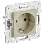 SKANDY Розетка с заземлением без защитных шторок 16А SK-R05B бежевый IEK