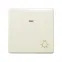 Кнопка клавишная свет с подсветкой, 10А 250В, S27 слоновая кость