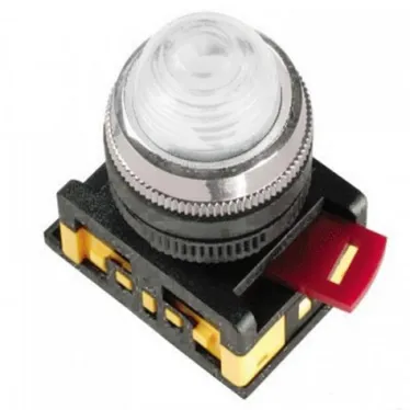 Лампа AL-22 сигнальная белая с подсветкой неон 240В