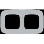 Valena ALLURE Рамка 2 поста алюминий универсальная