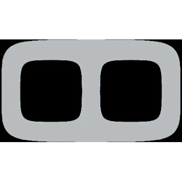 Valena ALLURE Рамка 2 поста алюминий универсальная