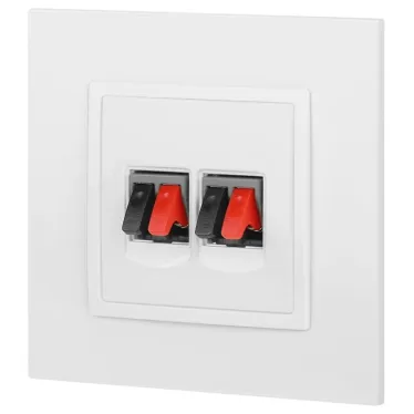 Розетка аудио двойная, Эра Elegance, белый, 14-3112-01