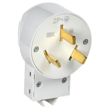 Вилка разборная для плиты с з/к 32А белая Впл10-К IEK