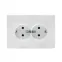 Валенсия розетка 2-местная с/з 16А белая с защ. штор.
