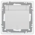 Розетка Intro Accent 6-209-01 , 2P+E Schuko с крышкой штор., 16А-250В, IP44, СУ, AL/CU, белый