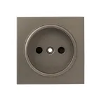 Валенсия лицевая панель розетки 1-местной б/з 10 А кашемир с защ. штор.