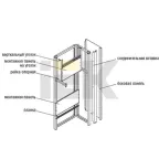 Уголок вертикальный 600 TITAN (2шт)