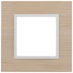 Рамка на 1 пост, дерево, Эра Elegance, белён.дуб-бел (10/50/3200) 14-5301-01