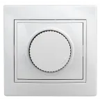 Светорегулятор Intro Plano 1-401-01 (диммер) поворотный, 600Вт 230В, IP20, СУ, белый