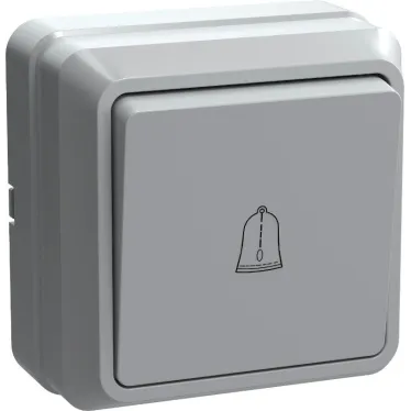 ОКТАВА Выключатель одноклавишный с кнопкой белый 10А