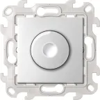 Светорегулятор поворотно-нажимной проходной 40-450Вт 230В~ цвета алюминий S24 Harmonie