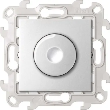 Светорегулятор поворотно-нажимной проходной 40-450Вт 230В~ цвета алюминий S24 Harmonie