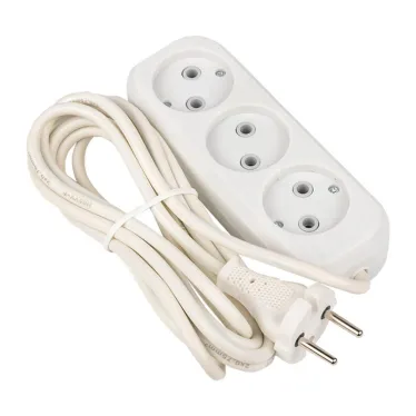 Удлинитель 'Эксперт' 3 гнезда 3 метра 10А/2.2кВт без заземления ПВС 2х0.75 PROxima