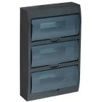 Корпус модульный пл. нав. ЩРН-П-36 черный IP41