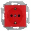 15 Розетка с заземлением 16А 250В винтовой зажим красный