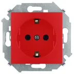 15 Розетка с заземлением 16А 250В винтовой зажим красный