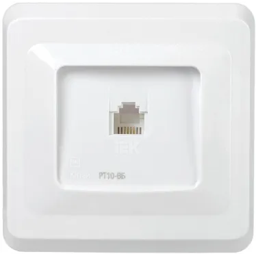РТ10-ВБ Розетка 1-ая телефонная RJ11 ВЕГА белый
