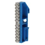 Шина N Ноль на DIN-изол ШНИ-6х9-12 никелированная Д-Синий