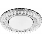 Светильник ДВО-15w GX53 без лампы со светодиодной подсветкой 4000К прозрачный хром