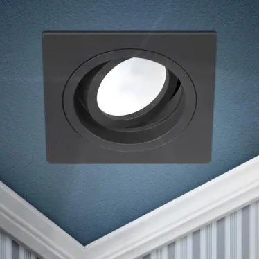 Встраиваемый светильник алюминиевый KL85 BK MR16/GU5.3 черный