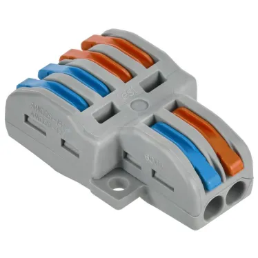 Строительно-монтажная клемма СМК 222-4124 проходная разветвительная (50шт/упак) IEK