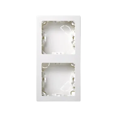 Рамка на 2 поста вертикальная 75х146 мм, S73L, белый