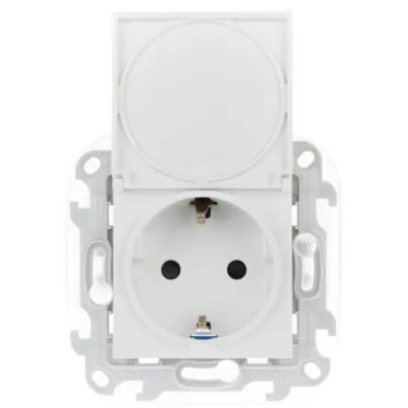 Розетка 2К+З IP44 Push@Go, белый