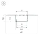 Профиль PLS-LOCK-H15-T-HIDE-2000 (Алюминий)