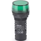 Лампа коммутационная ЛК-22 ADDS диам. 22мм LED зеленая 220В AC/DC