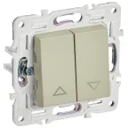 SKANDY Выключатель жалюзи 10А SK-V12B бежевый IEK