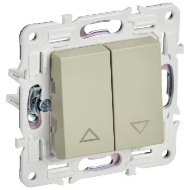 SKANDY Выключатель жалюзи 10А SK-V12B бежевый IEK