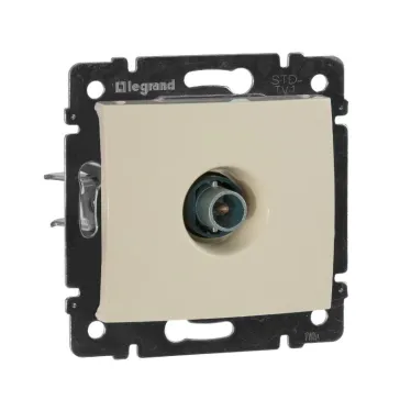 VALENA Розетка телевизионная TV звезда в рамку слоновая кость 1.5дБ