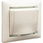 VALENA Розетка с заземлением в рамку с крышкой белая